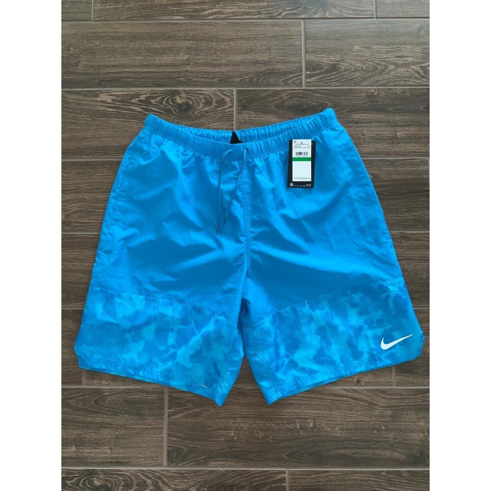 Nike Cloud Dye Packable 9" Volley Shorts Blue size Large NEW - Picture 2 of 8